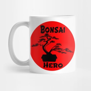 Lettering 'BONSAI HERO' with bonsai tree Mug